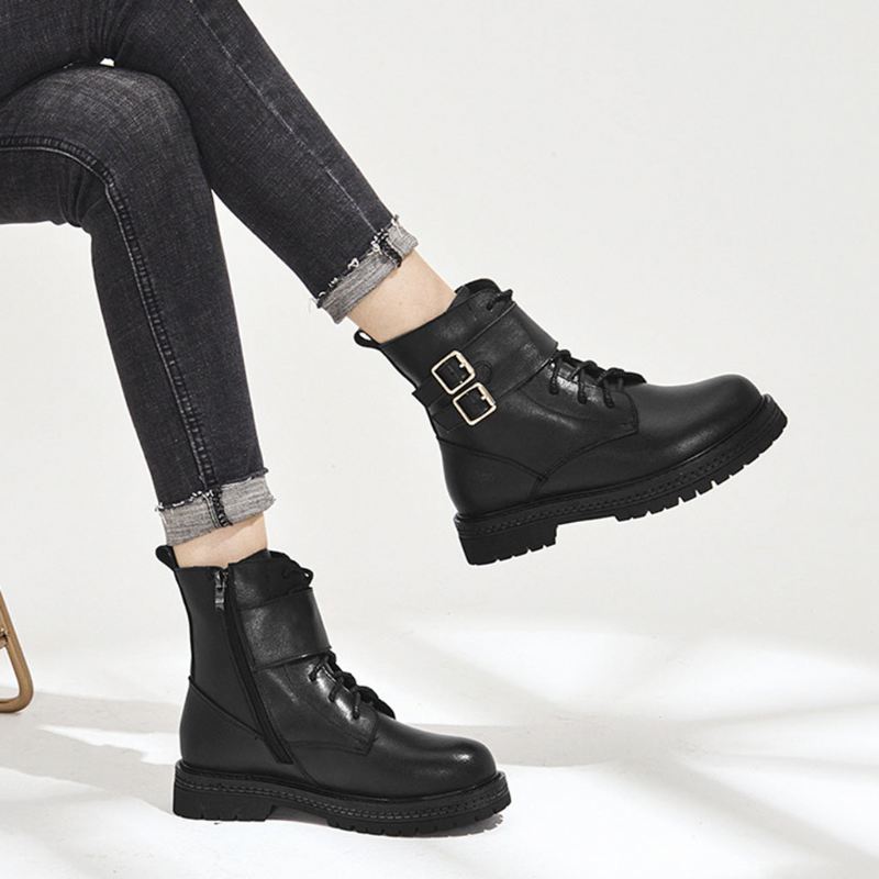 Höst Vinter Casual Läder Martin Boots | Present Skor