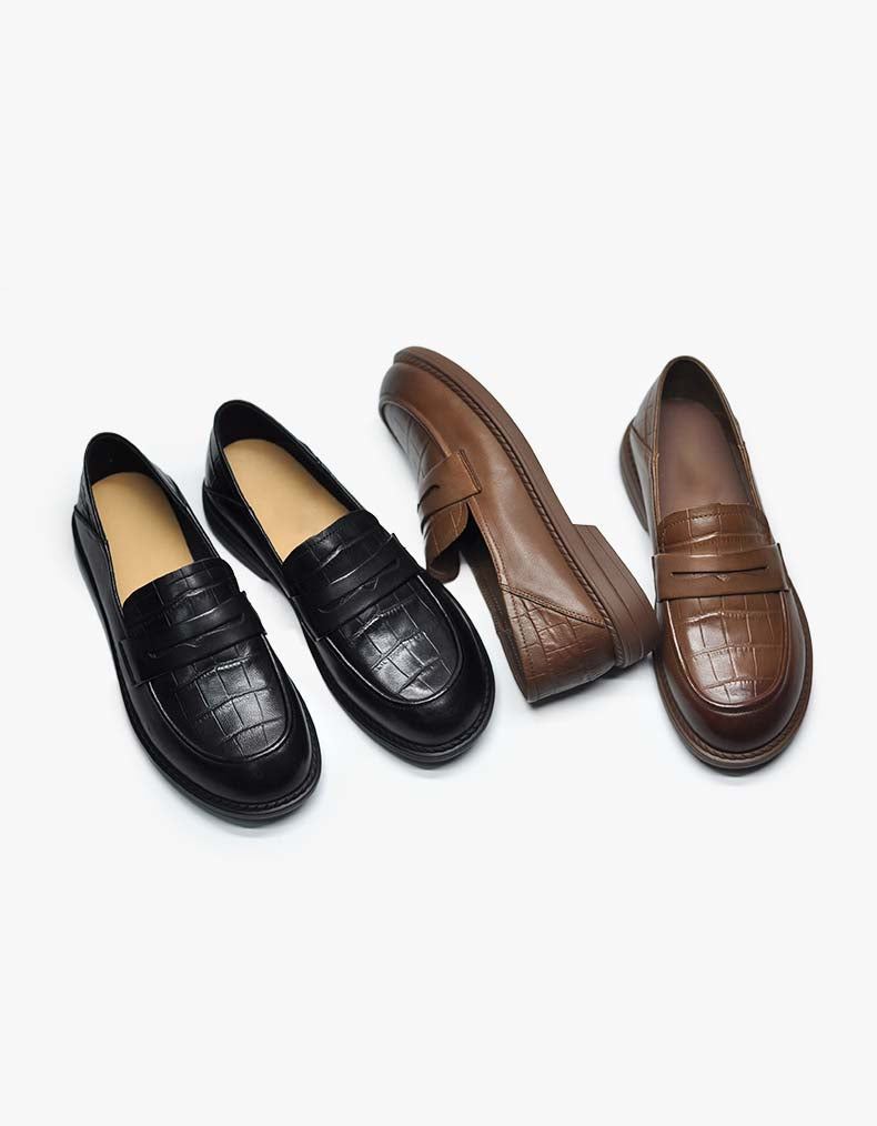 Handgjorda Vintage Bekväma Slip-on Loafers