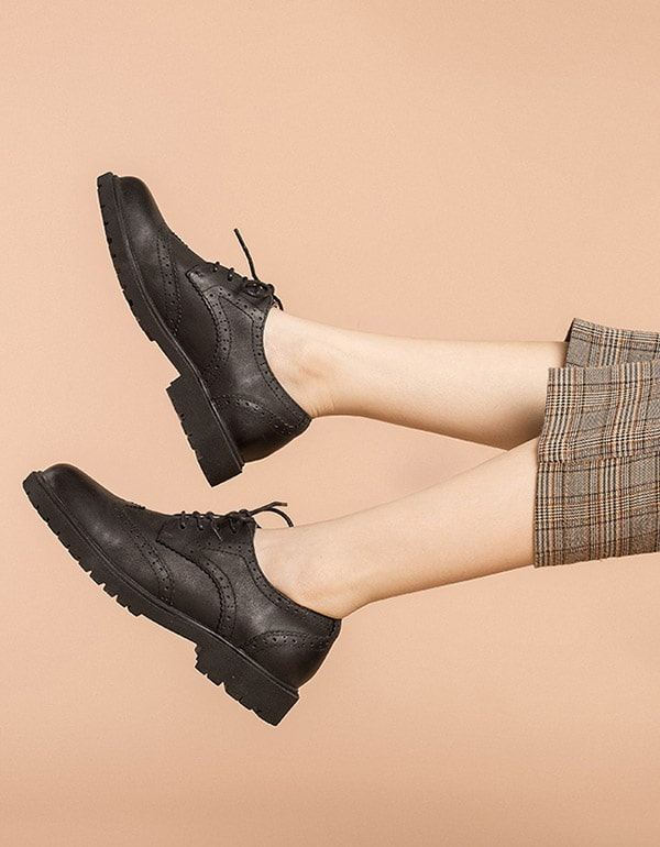 Brock Leather 2022 Spring Autumn British Oxford Shoes