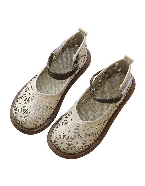 Plattform Wild Head Summer Retro Läderskor